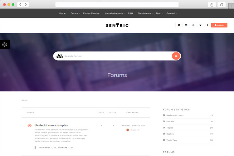 Sentric - Support Forum & Knowledge Base Theme