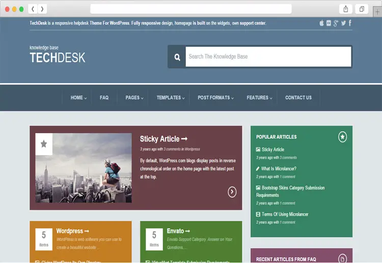 TechDesk - Knowledge Base/FAQ Theme