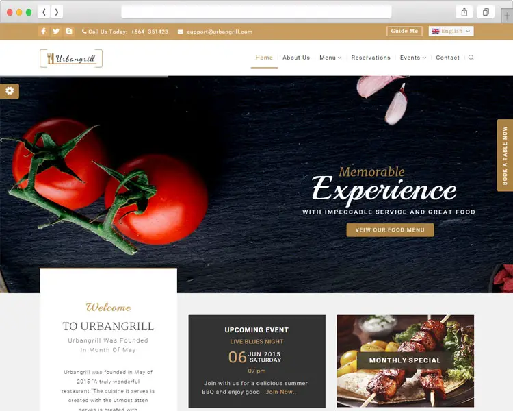 Urbanrgill - Elegant Design Restaurant Template