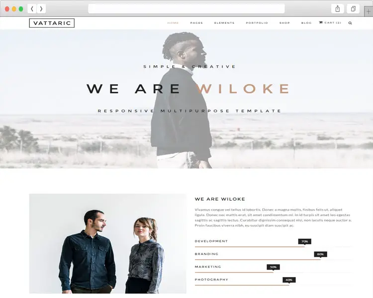 Vattaric - Elegant Multi-Purpose Website Template