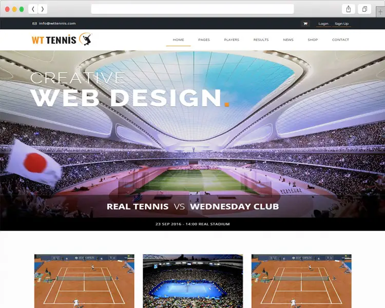 WT Tennis - The Best Sports HTML Template