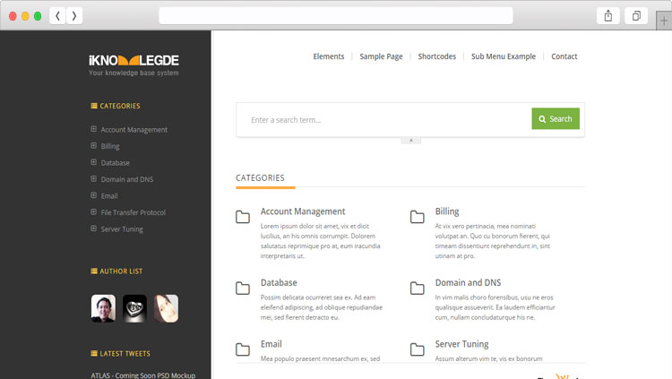 iKnowledge - Slick Knowledge Base / Wiki WordPress Theme