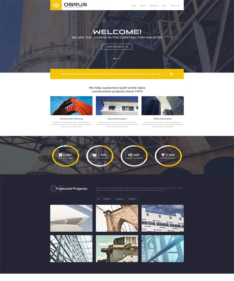Obrus architecture WordPress theme