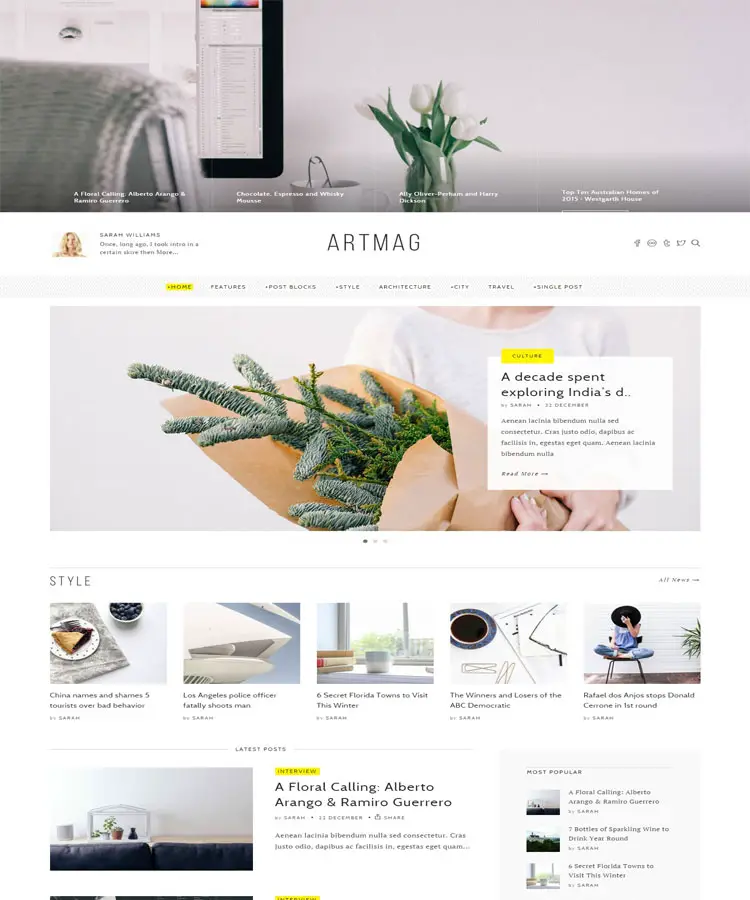 Artmag - Blog and Magazine Theme with Minimal Design