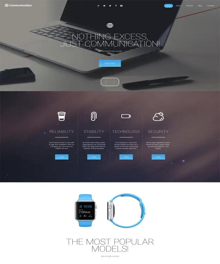 Communication – Simple Design WP Theme
