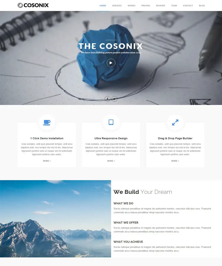 Cosonix - Single Page Theme for Startups