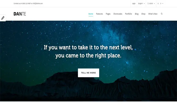 Dante - Modern and Minimal Multi-purpose Theme