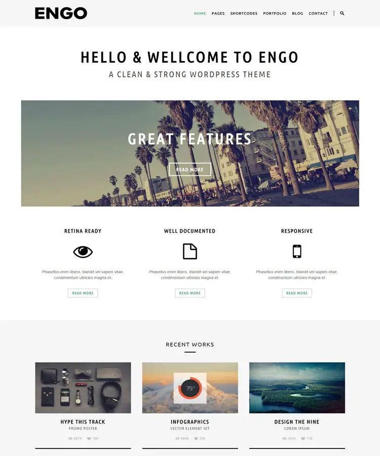 Engo - A Clean and Simple WordPress Theme