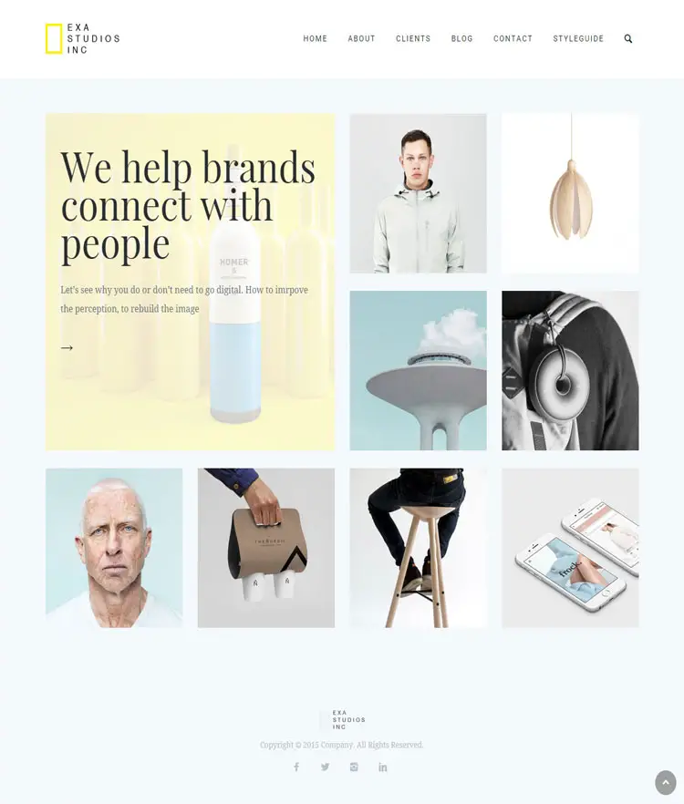 Exa - The best theme for designer, Agencies and Startups