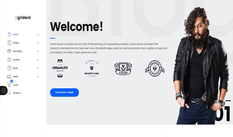Gridera - WordPress Theme with Grid builder