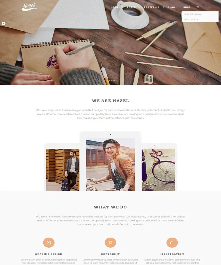 Hazel – Clean & Creative Design Multi-layout Theme