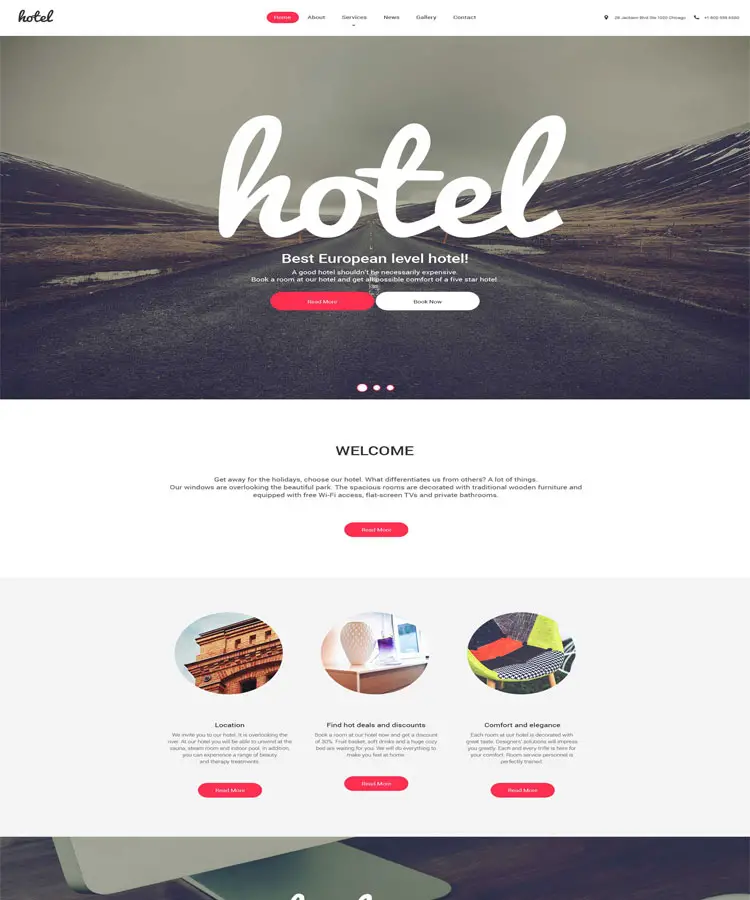 Hotel - Minimalist Design Theme for Hotel Business