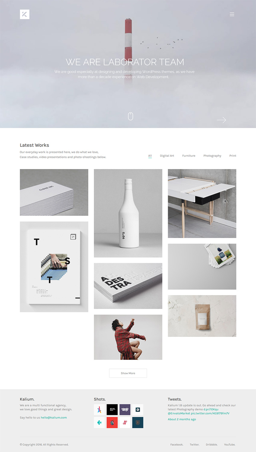 Kalium - Creative Business WordPress Theme for Professionals