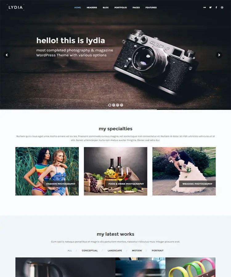 Lydia - Flat and Professional Design Theme