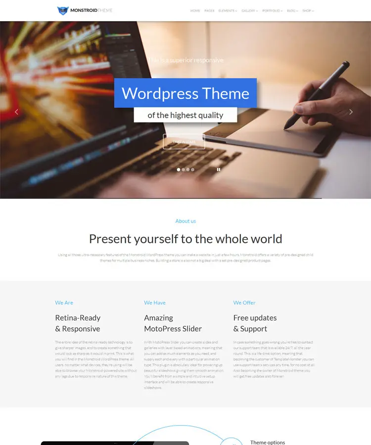 Monstroid – Multipurpose WordPress theme with clean & modern design