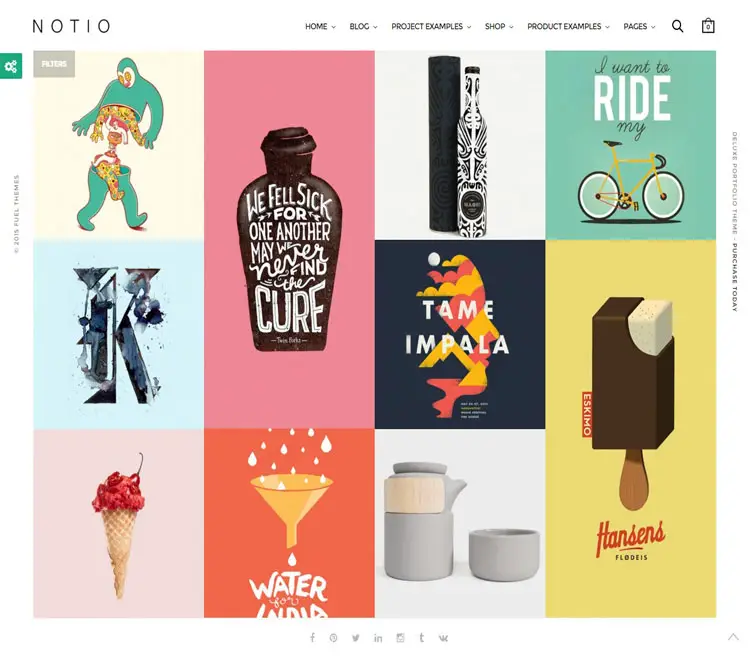 Notio - Simple clean Design Portfolio, Ecommerce business Theme