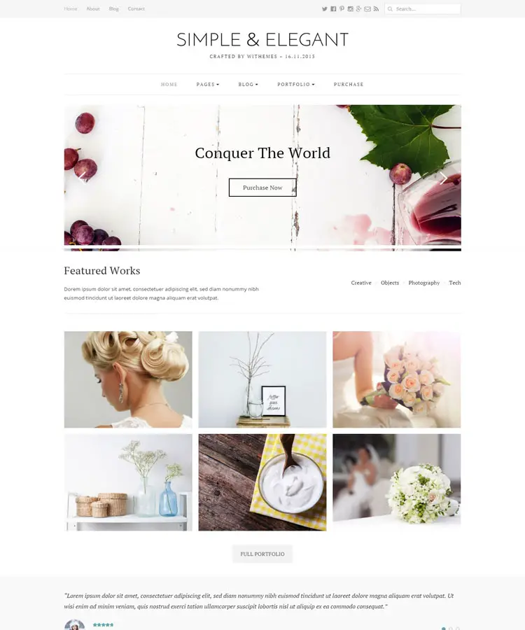 Simple & Elegant – Simple WordPress Theme