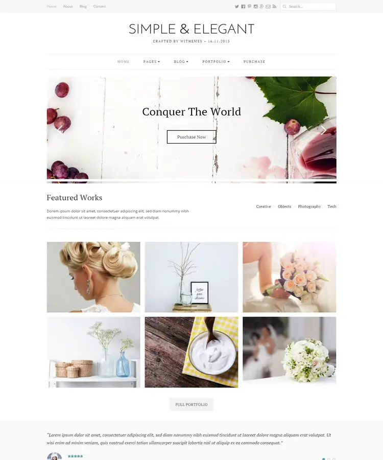 Simple & Elegant – Very Flexible Responsive WordPress Theme