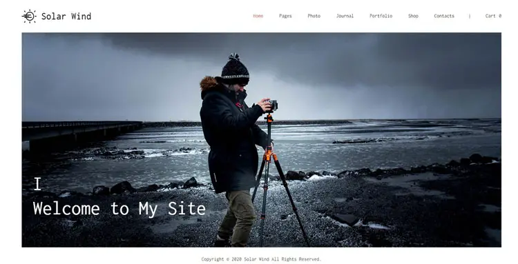 Solar Wind - Clean and Minimal Photography Theme