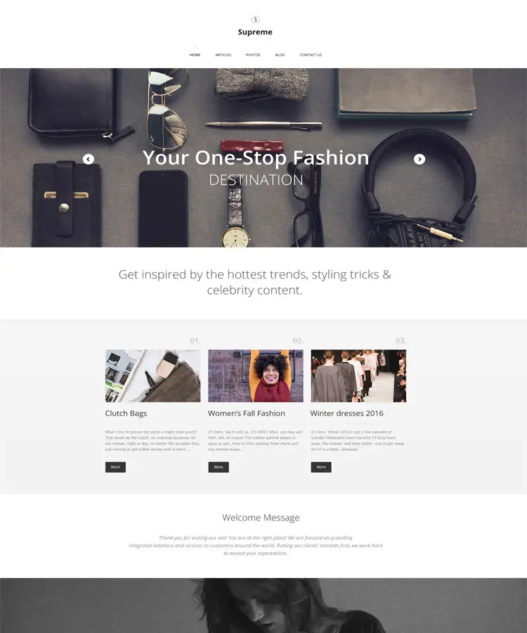 Supreme - Simple and Clean Design Clothing Business Theme