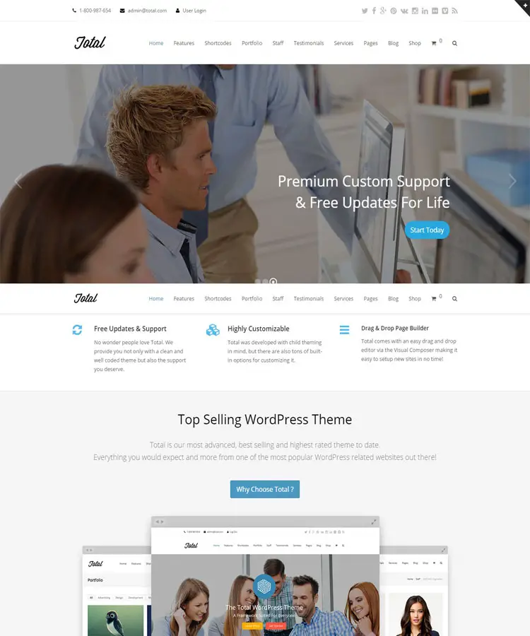 Total - Drag and Drop WordPress Theme