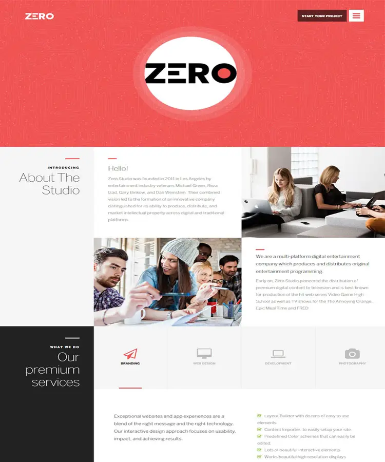 Zero - Multi-concept Creative Theme for Business