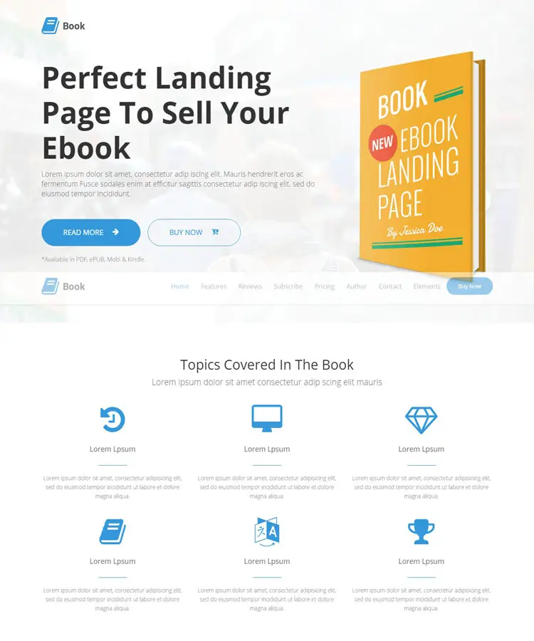 BOOK - PERFECT LANDING PAGE FOR EBOOK SELLING