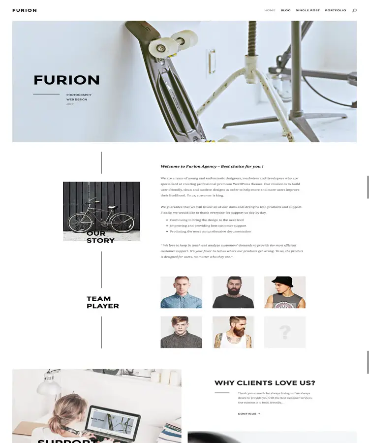 Furion - Portfolio & Blog Theme for WordPress