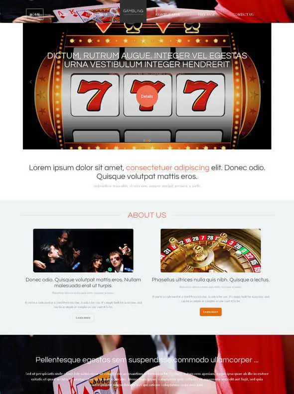 Gambling - Free Casino website Template