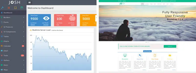Josh Laravel Admin template
