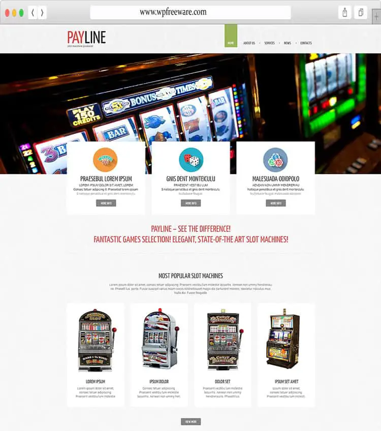 Payline - Slot Machine Producer HTML Template