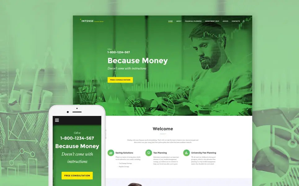 Financial Website Template