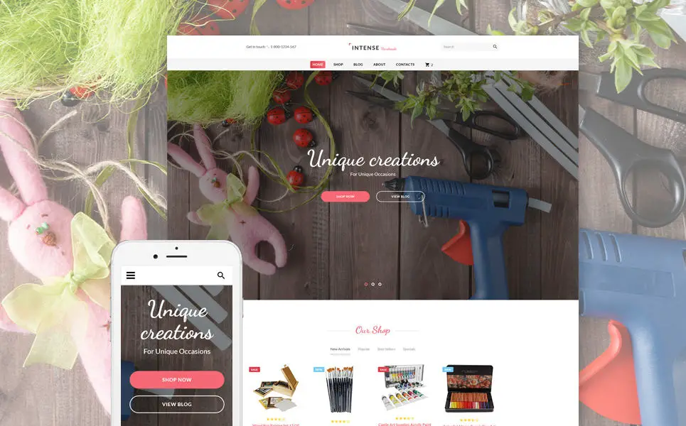 Hobbies and Crafts Website Template