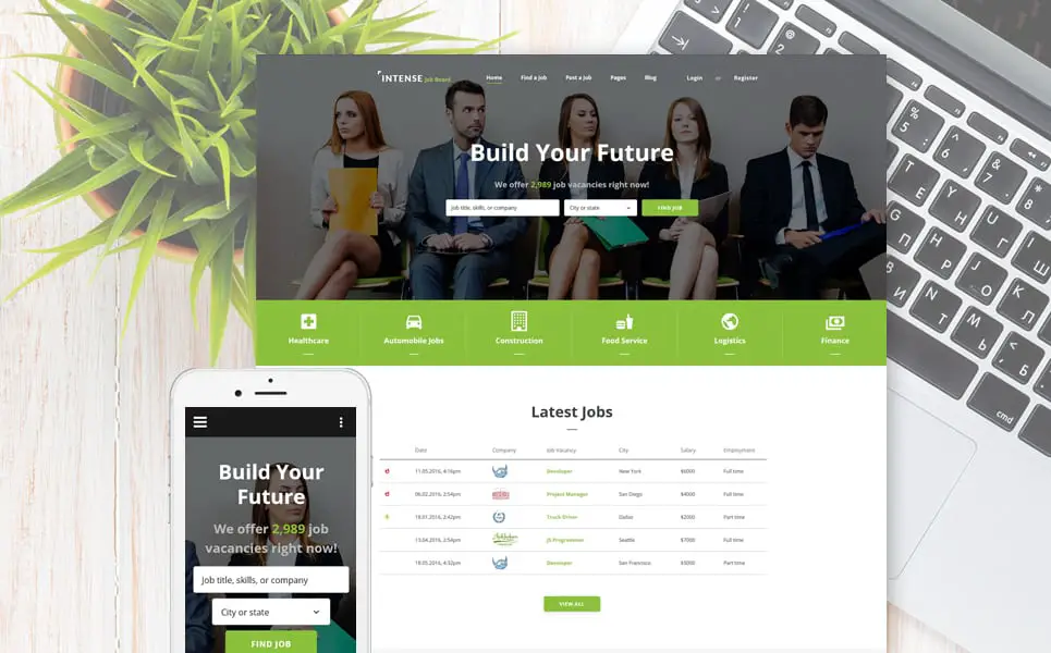 Responsive Job Board Web Template