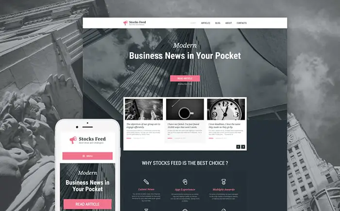 Stocks Feed Responsive WordPress Theme