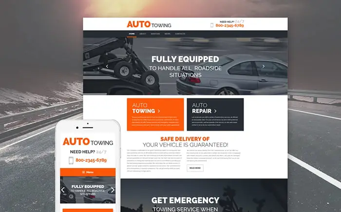Auto Towing Service WordPress Theme