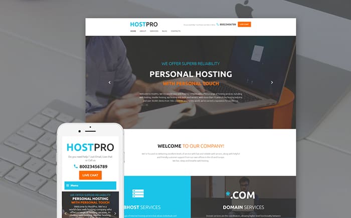 Web Hosting WordPress Template