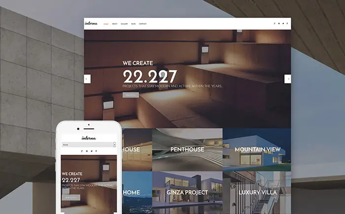 Exterior and Interior Design WordPress Theme