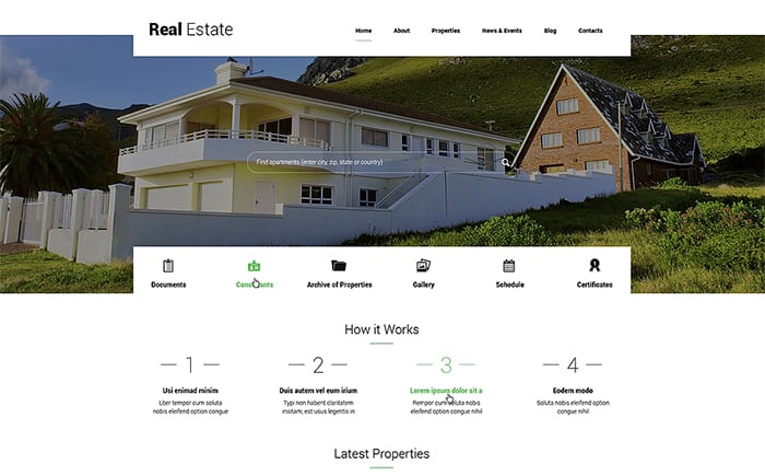 Rent an Apartment WordPress Theme