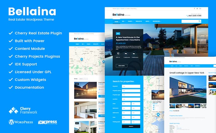 Bellaina Real Estate Responsive WordPress Theme