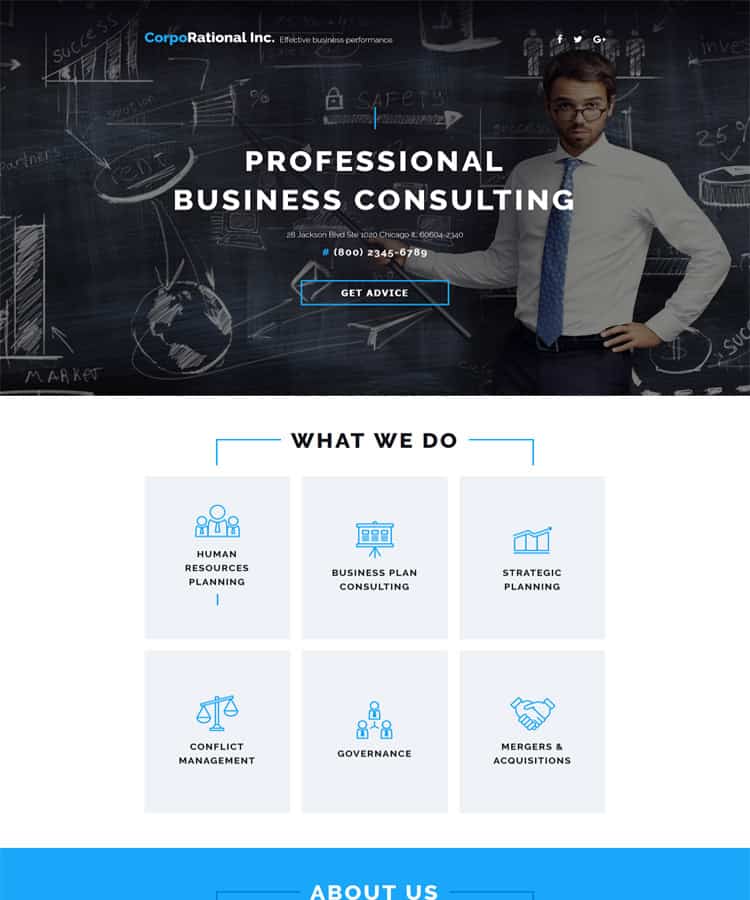 Consulting html5 site templates
