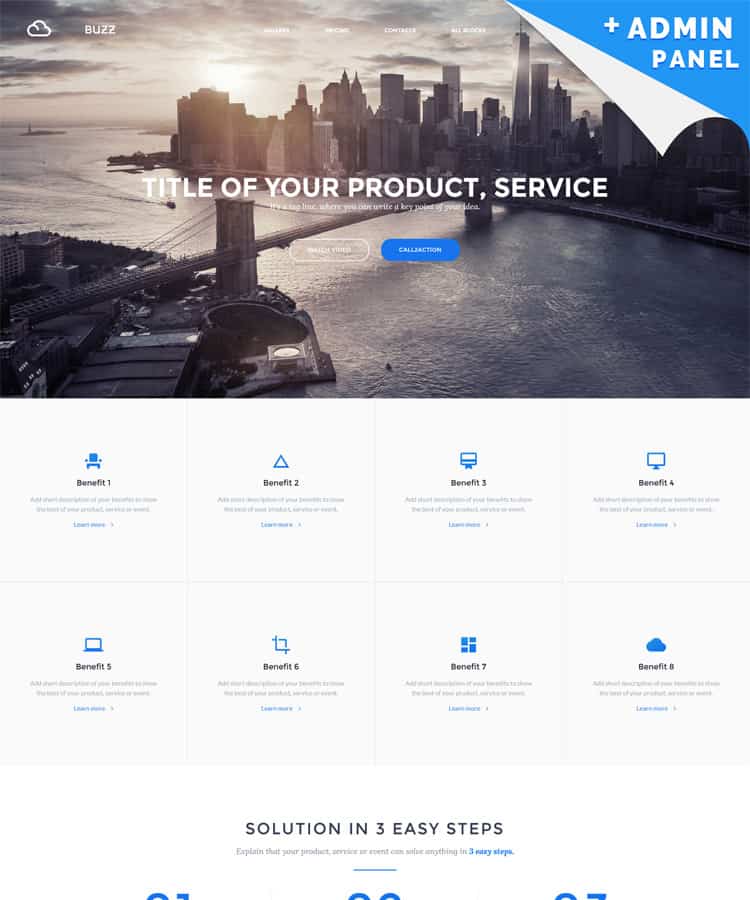 Buzz html5 page template