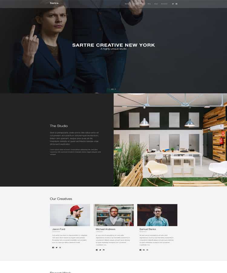 Sartre responsive web design template