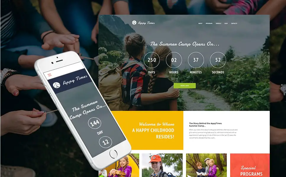e Camp WordPress Theme