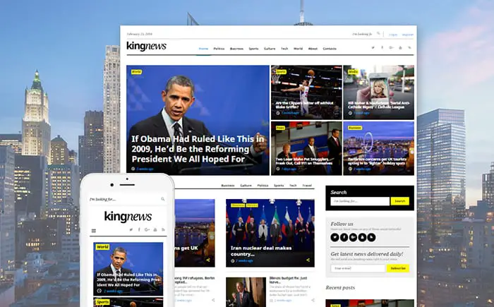  KingNews - Magazine News Portal & Blog WordPress Theme 