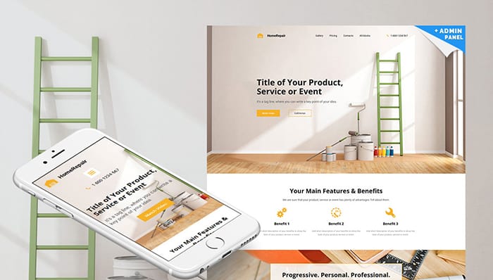 Home Repair MotoCMS 3 Landing Builder