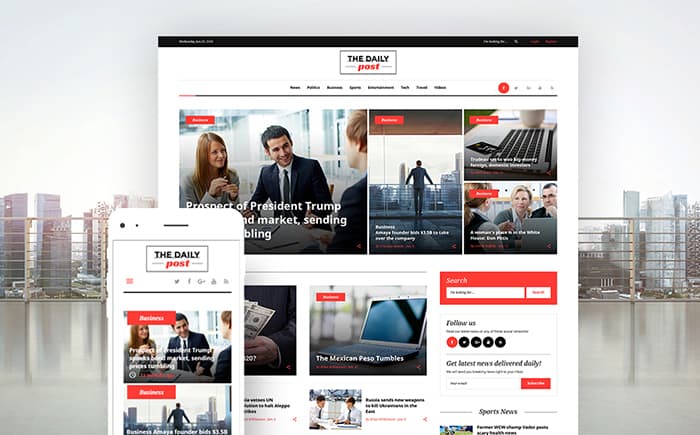 The Daily Post - Media & Latest News WordPress Theme 