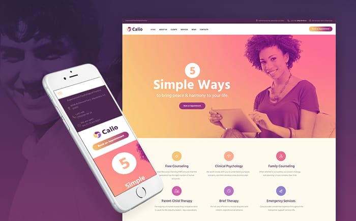 Calio - Therapy & Counselling WordPress Theme