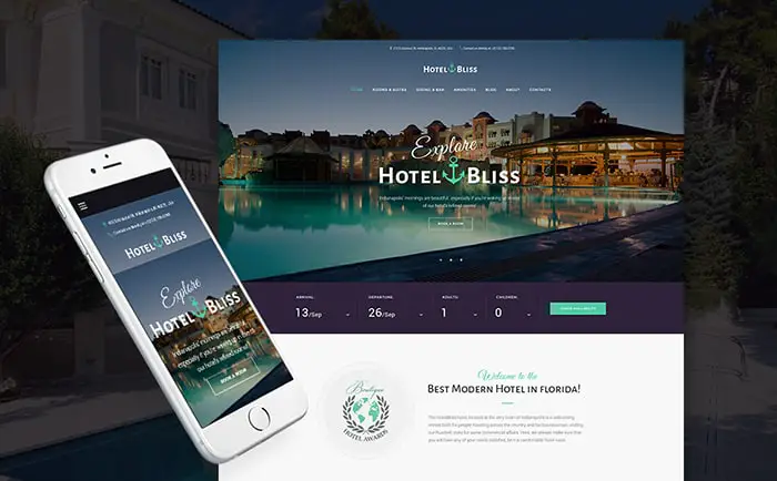 HotelBliss - Spa & Resort Hotel WordPress Theme