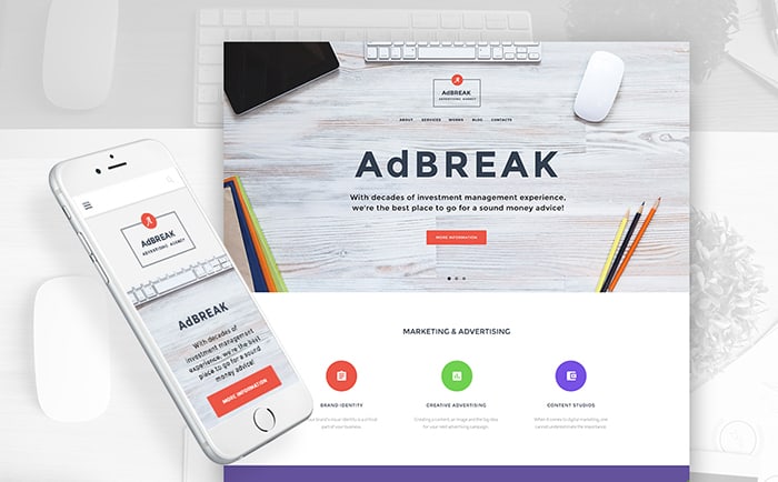 AdBreak - Advertising Company WordPress Theme